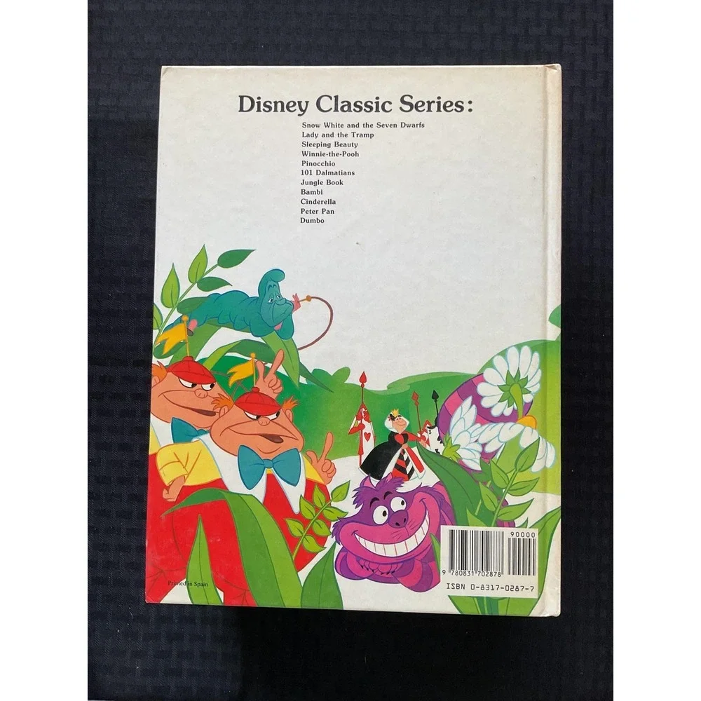Vintage Disney Alice in Wonderland Hardcover‎ Illustrated Classic Story Book